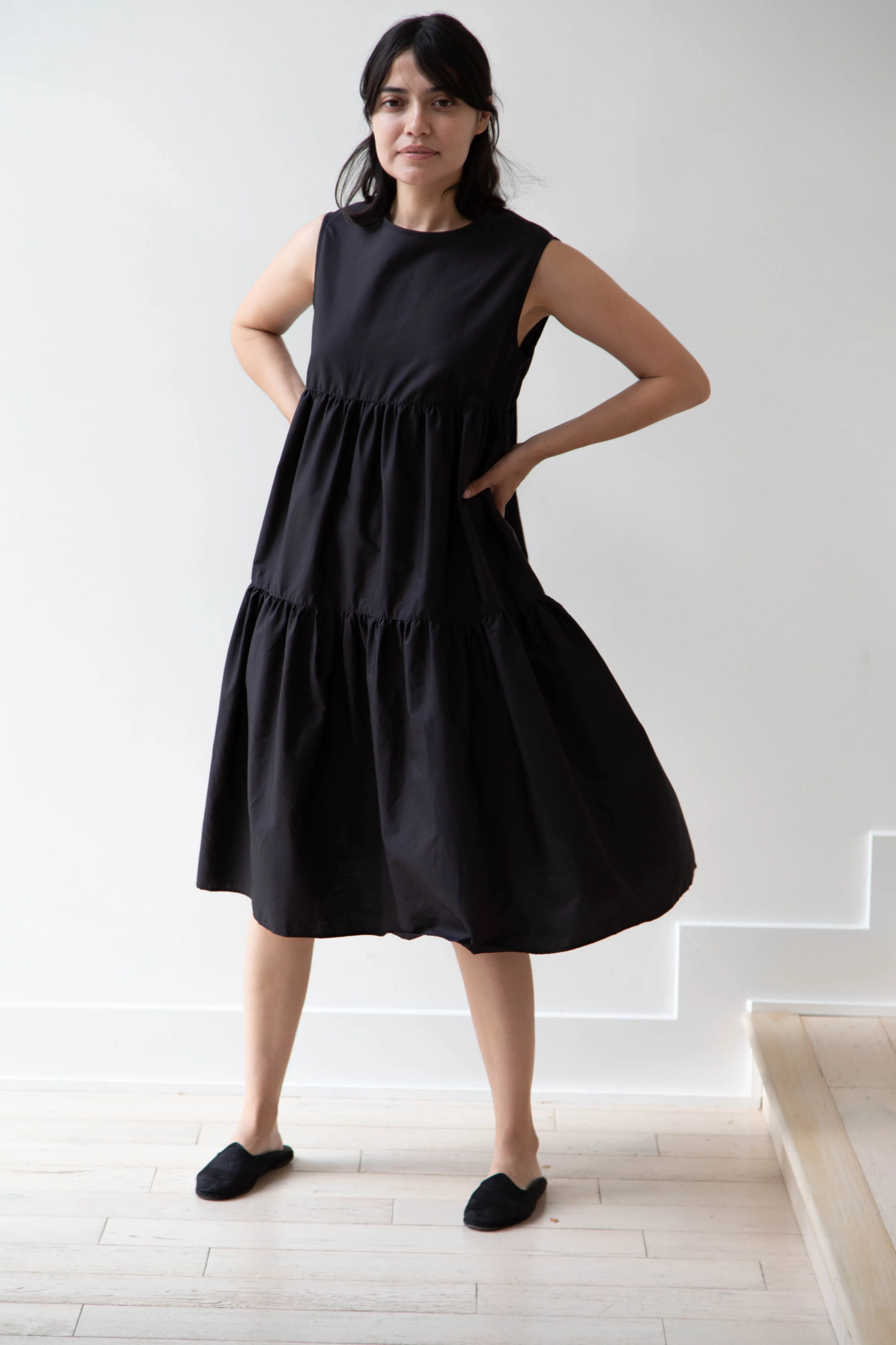Gram | Sleeveless Tiered Dress in Black